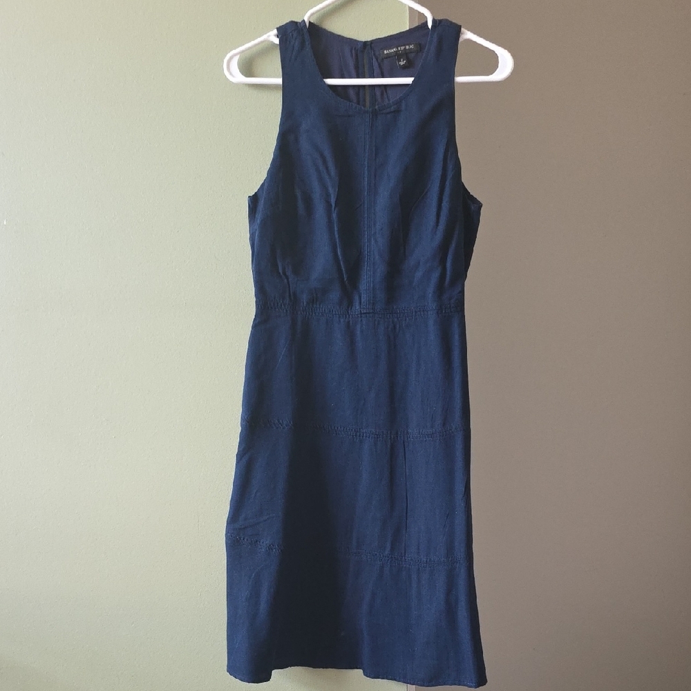 Banana Republic Dark Blue Midi Dress